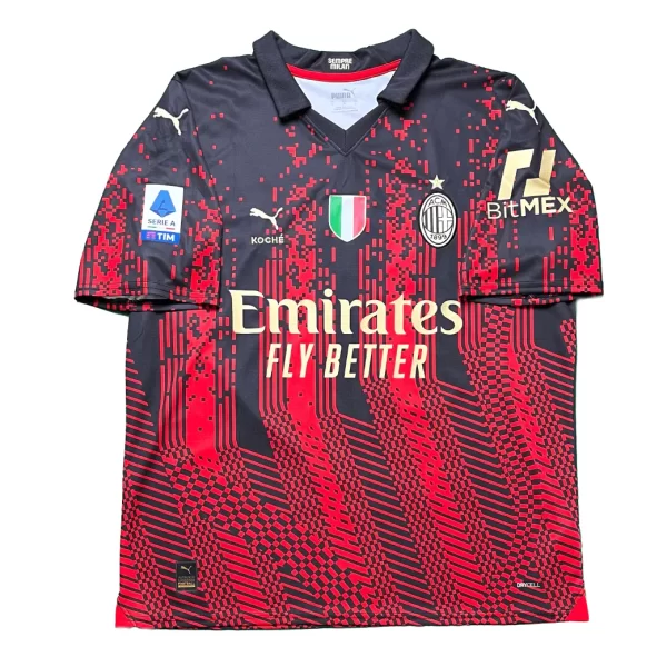 AC Milan x Koche 2022/23 4th Shirt - Theo #19 (Serie A Full Set) (Size L) - Image 2