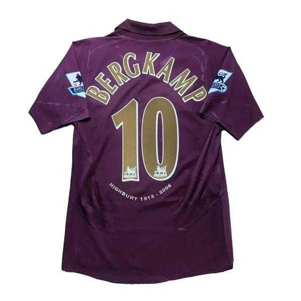 Arsenal Last Highbury Home Shirt - Bergkamp #10 (BPL Full Set) (Size S)