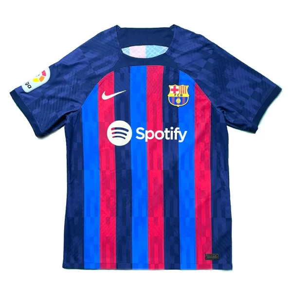 [Player Edition] FC Barcelona 2022/23 Home Shirt - Lewandowski #9 (LFP Full Set) (Size M) - Image 2