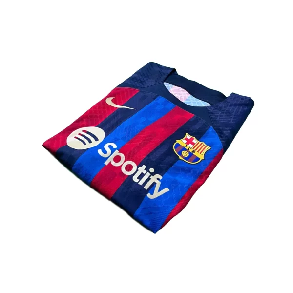 [Player Edition] FC Barcelona 2022/23 Home Shirt - Lewandowski #9 (LFP Full Set) (Size M) - Image 3