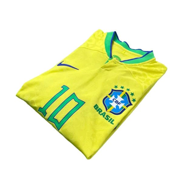 [Mint] [Player Edition] Brazil 2022 Home Shirt - Neymar Jr #10 (Size M) - Image 3