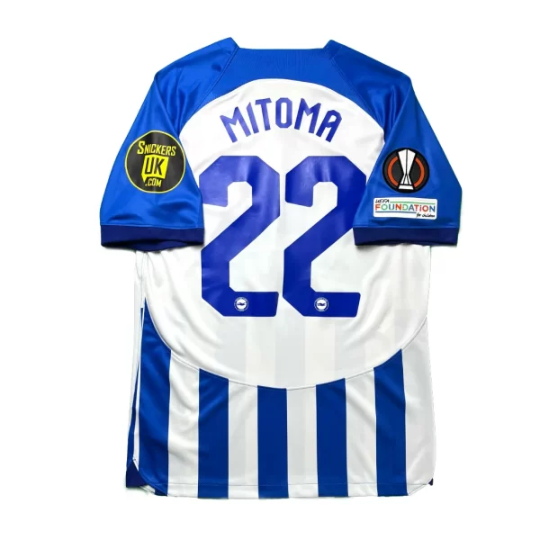 Brighton 2023/24 Home Shirt - Mitoma #22 (UEFA EL Full Set) (Size M)