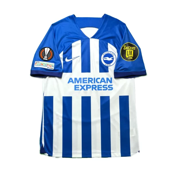 Brighton 2023/24 Home Shirt - Mitoma #22 (UEFA EL Full Set) (Size M) - Image 2