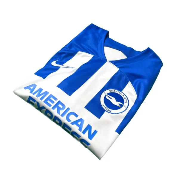 Brighton 2023/24 Home Shirt - Mitoma #22 (UEFA EL Full Set) (Size M) - Image 3