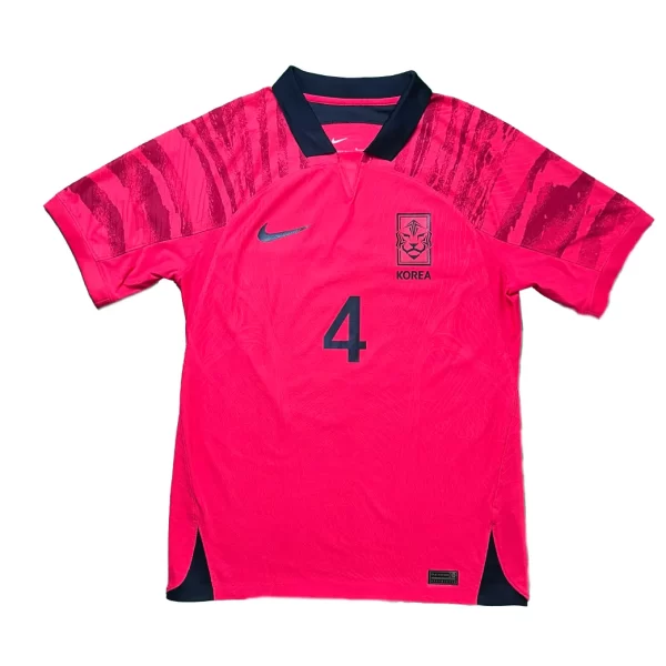 [Player Edition] South Korea 2022 Home Shirt - M J Kim #4 (Size M) - Image 2