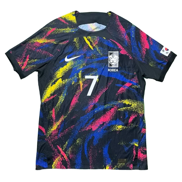 [Player Edition] South Korea 2022 Away Shirt With Korea Flag - H M Son #7 (Size M) - Image 2