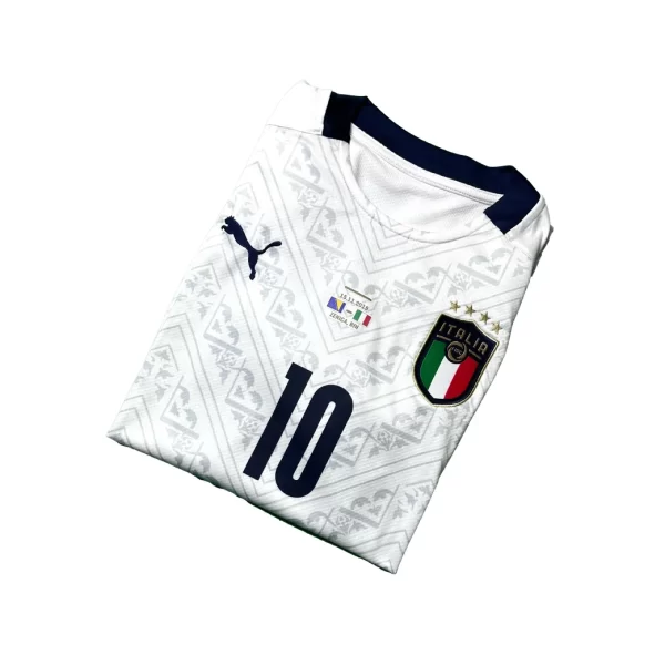 Italy 2019 Away Shirt - Insigne #10 (Euro Qualifiers Full Set) (Size M US) - Image 3