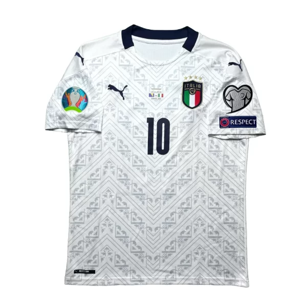 Italy 2019 Away Shirt - Insigne #10 (Euro Qualifiers Full Set) (Size M US) - Image 2