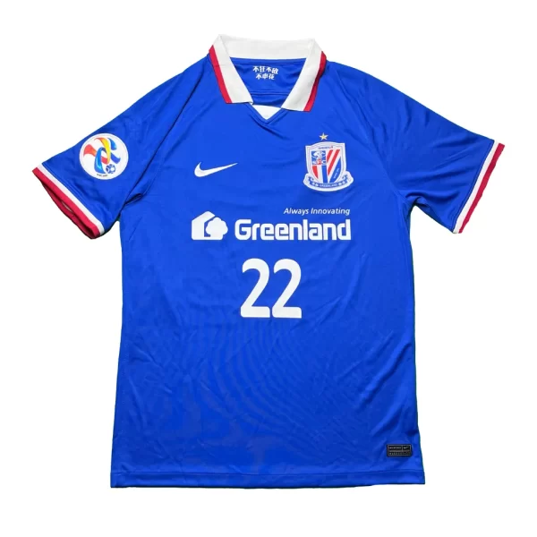 Shanghai Shenhua 2020 Home Shirt - El Shaarawy #22 (ACL Full Set) (Size L Asia) - Image 2