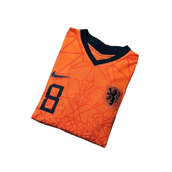 [Player Edition] Netherlands 2020 Home Shirt - Wijnaldum #8 (Euro 2020 Full Set) (Size M) - Image 3