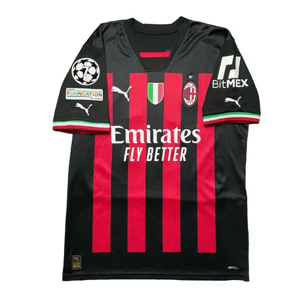 AC Milan 2022/23 Home Shirt - Ibrahimovic #11 (UEFA CL Full Set) (Size M) - Image 2