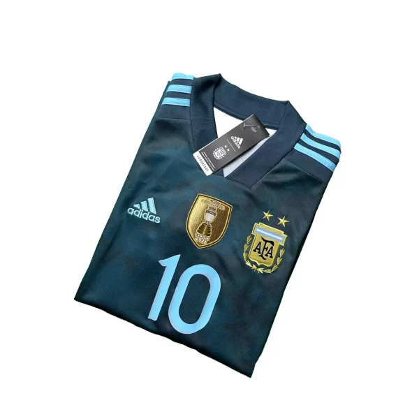 Argentina 2021 Away Shirt - Messi #10 + Campeon 2021 (Size S) - Image 3