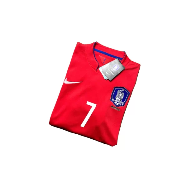 South Korea 2014 Home Shirt - H M Son #7 (Size M) - Image 4