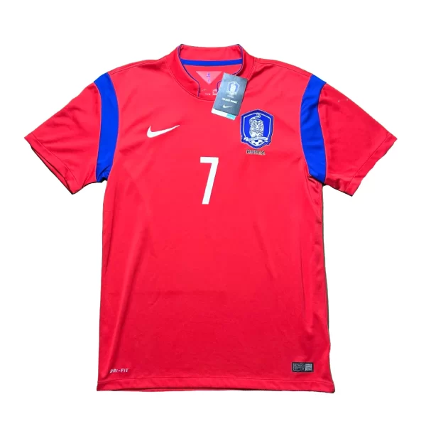 South Korea 2014 Home Shirt - H M Son #7 (Size M) - Image 2