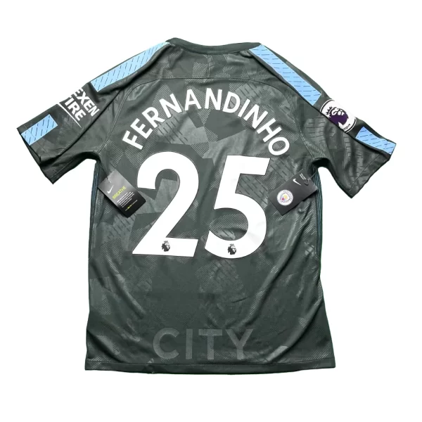 Manchester City 2017/18 3rd Shirt - Fernandinho #25 (BPL Full Set) (Size M)