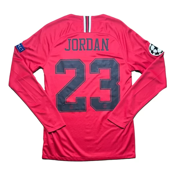 [Long Sleeve] PSG x Jordan 2018/19 Goalkeeper Shirt (Red) - Jordan #23 (UEFA CL Full Set) (Size S)