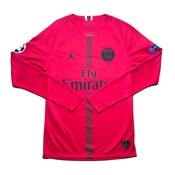 [Long Sleeve] PSG x Jordan 2018/19 Goalkeeper Shirt (Red) - Jordan #23 (UEFA CL Full Set) (Size S) - Image 2