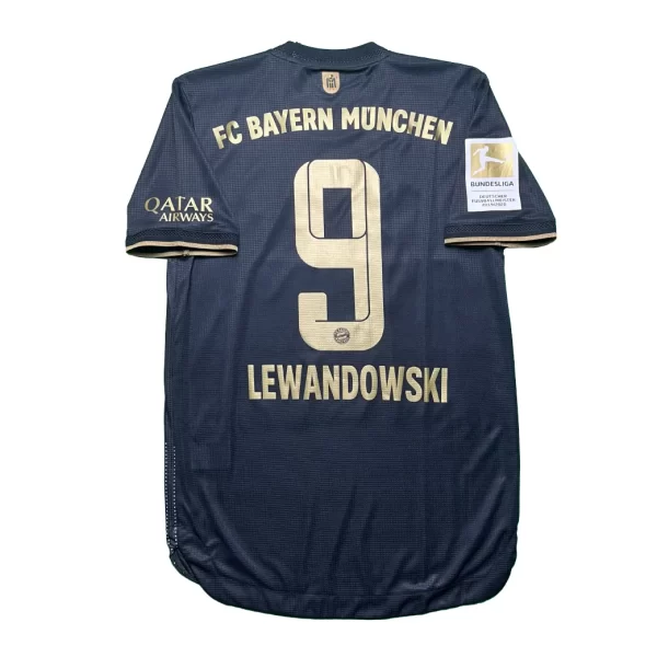 [Player Edition] FC Bayern Munich 2021/22 Away Shirt - Lewandowski #9 (Record Breaking Version) (Size S)