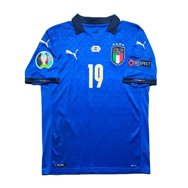 Italy Euro 2020 Final Home Shirt - Bonucci #19 (Size S) - Image 2