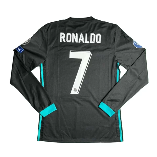 [Long Sleeve] Real Madrid 2017/18 Away Shirt - Ronaldo #7 (UEFA CL + 2017 CWC Full Set) (Size S)