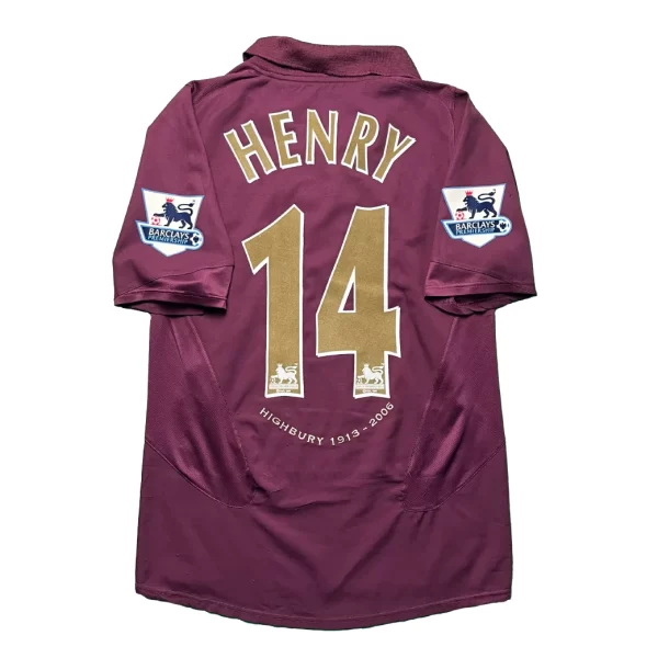 Arsenal Last Highbury Home Shirt - Henry #14 (BPL Full Set) (Size S)