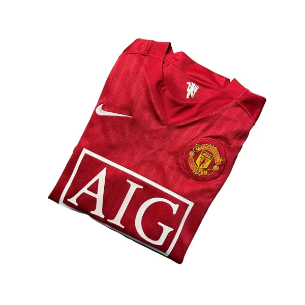 [Long Sleeve] Manchester United 2007/08 Home Shirt - Ronaldo #7 (BPL Full Set) (Size S) - Image 3