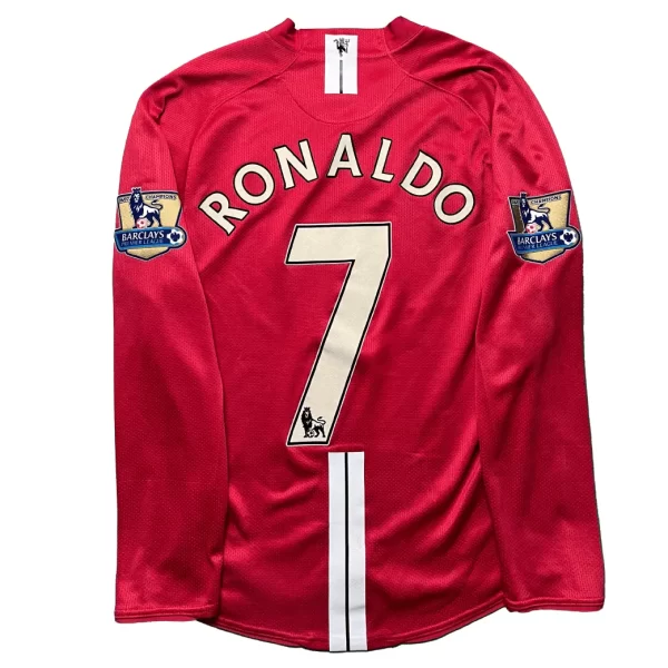 [Long Sleeve] Manchester United 2007/08 Home Shirt - Ronaldo #7 (BPL Full Set) (Size S)