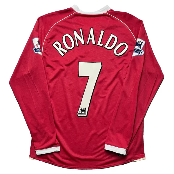 [Long Sleeve] Manchester United 2006/07 Home Shirt - Ronaldo #7 (BPL Full Set) (Size M)