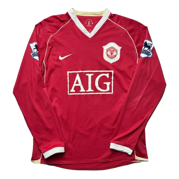 [Long Sleeve] Manchester United 2006/07 Home Shirt - Ronaldo #7 (BPL Full Set) (Size M) - Image 2