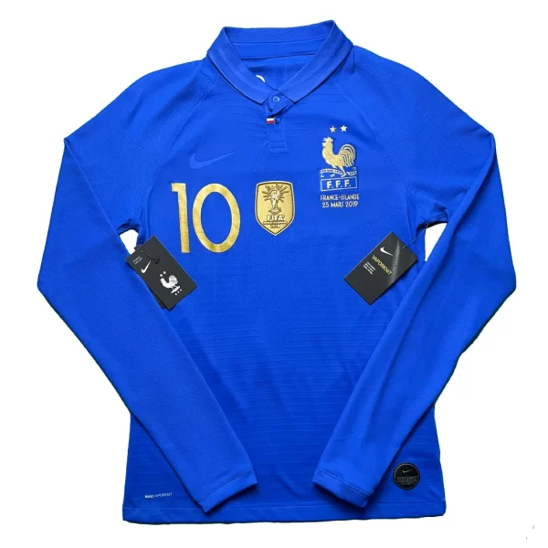 [Player Edition - LS] France 100th Anniversary Home Shirt - Mbappe #10  (Size S) - Image 2