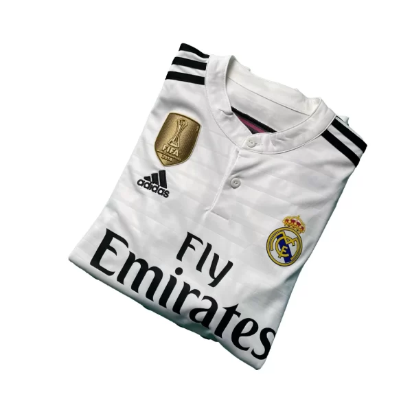 [Long Sleeve] Real Madrid 2014/15 Home Shirt - Ronaldo #7 (UEFA CL + 2014 CWC Full Set) (Size M) *Defect* - Image 4