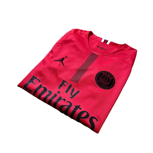 PSG x Jordan 2018/19 Goalkeeper Shirt (Red) - Buffon #1 (UEFA CL Full Set) (Size S) - Image 3