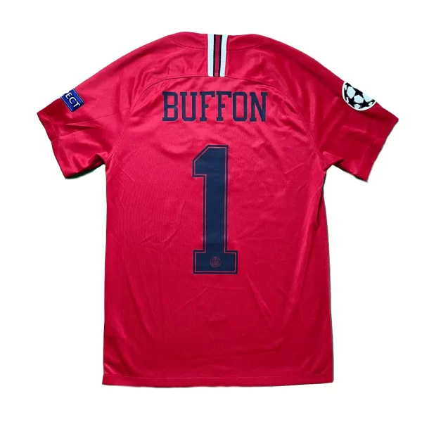 PSG x Jordan 2018/19 Goalkeeper Shirt (Red) - Buffon #1 (UEFA CL Full Set) (Size S)