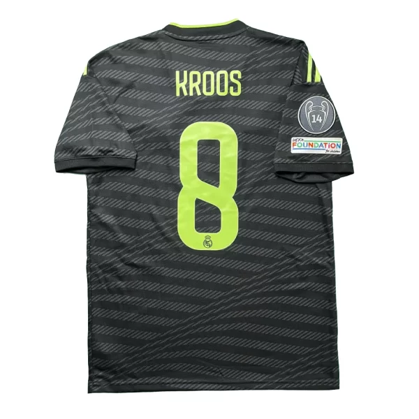 Real Madrid 2022/23 3rd Shirt - Kroos #8 (UEFA CL + CWC Full Set) (Size M)