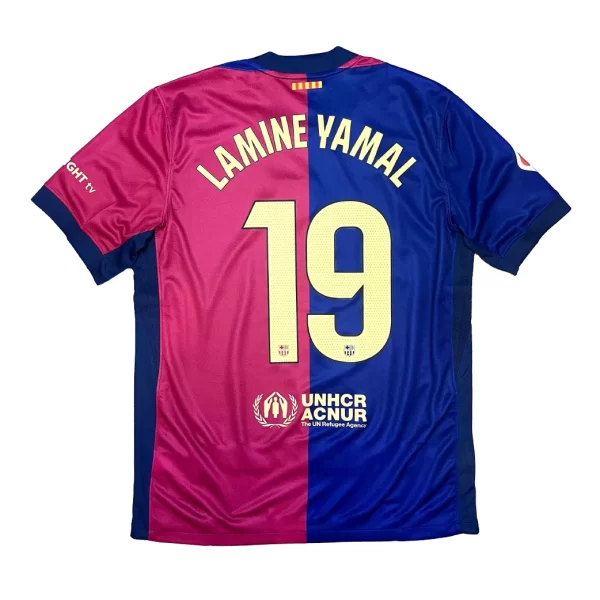 Barcelona 2024/25 Home Shirt - Lamine Yamal #19 (LFP Full Set) (Size L)