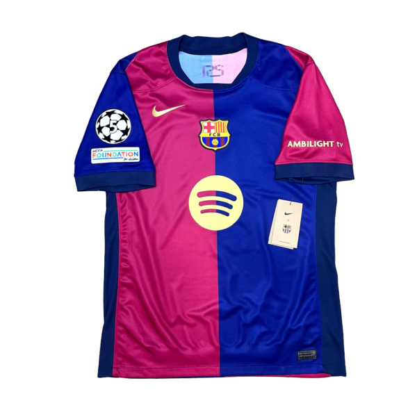 Barcelona 2024/25 Home Shirt - Lamine Yamal #19 (UEFA CL Full Set) - Image 2