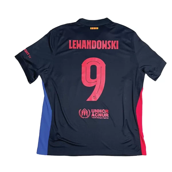 Barcelona 2024/25 Away Shirt - Lewandowski #9 (UEFA CL Full Set) - Size XL