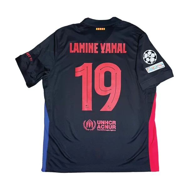 Barcelona 2024/25 Away Shirt - Lamine Yamal #19 (UEFA CL Full Set) - Size XL