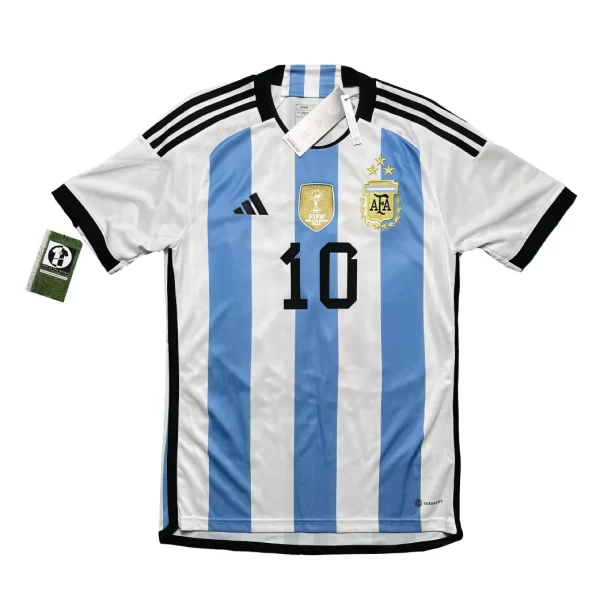 Argentina 2022 Home 3 Star - Messi #10 + WCC2022 (Size S Asia)