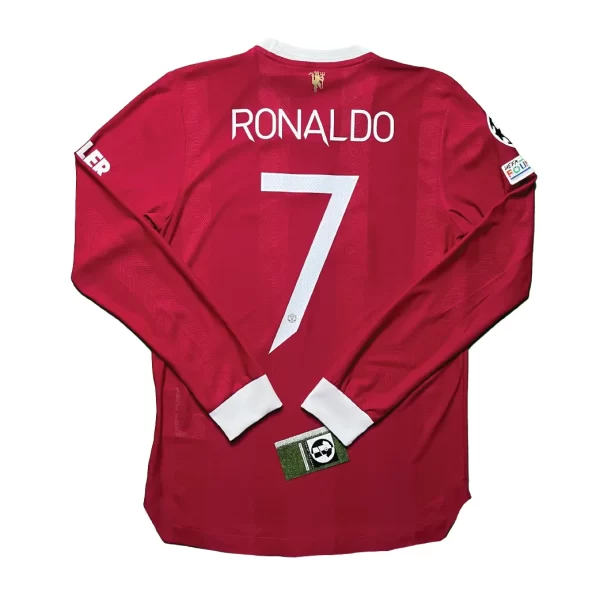 [LS - Player Edition] Manchester United 2021/22 Home Shirt - Ronaldo #7 (UEFA CL Full Set) (Size S)