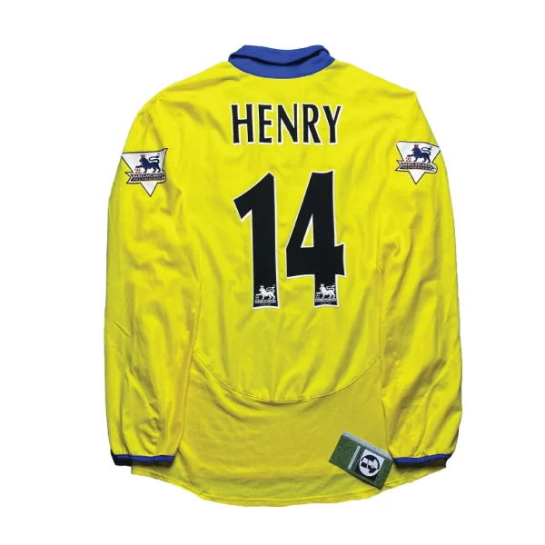 [Long Sleeve] Arsenal 2003/04 Away Shirt - Henry #14 (BPL Full Set) (Size L) - Image 2