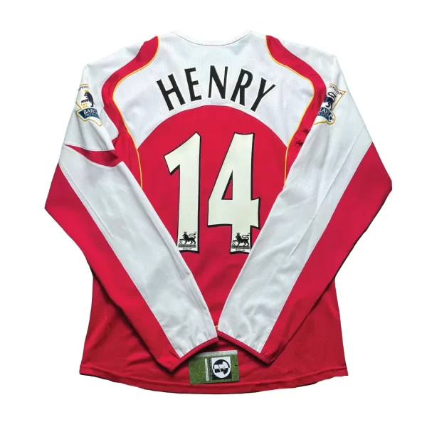 [Long Sleeve] Arsenal 2004/05 Home Shirt - Henry #14 (BPL Full Set) (Size M)