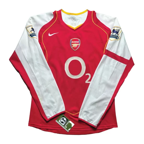 [Long Sleeve] Arsenal 2004/05 Home Shirt - Henry #14 (BPL Full Set) (Size M) - Image 2