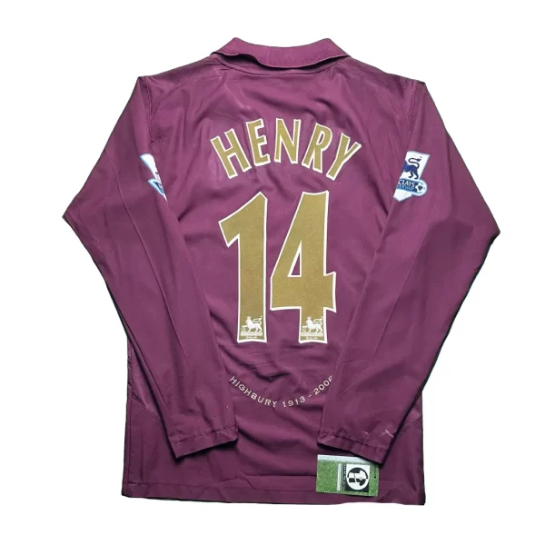 [Long Sleeve] Arsenal Last Highbury Home Shirt - Henry #14 (BPL Full Set) (Size M)