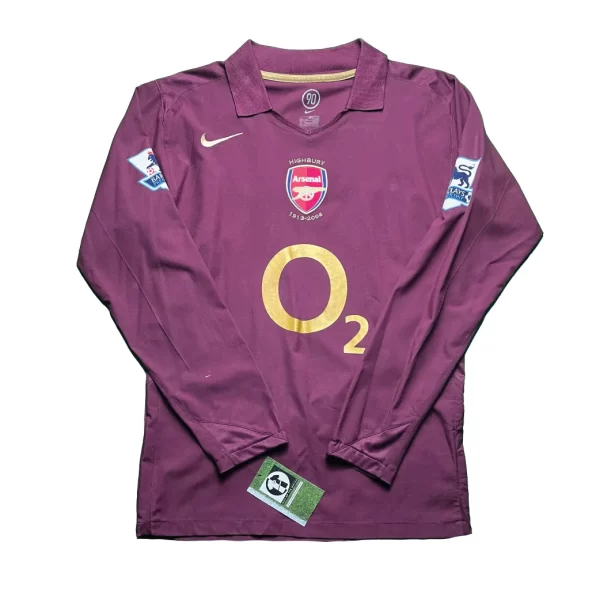 [Long Sleeve] Arsenal Last Highbury Home Shirt - Henry #14 (BPL Full Set) (Size M) - Image 2