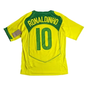 Brazil 2004 Home Reissue Ronaldinho 10 01