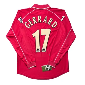 [Long Sleeve] Liverpool 2000/02 Home Shirt - Gerrard #17 (BPL Full Set) (Size S)