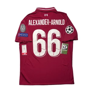 Liverpool 2018/19 Home Shirt - Alexander-Arnold #66 (UEFA CL Full Set) (Size M US)