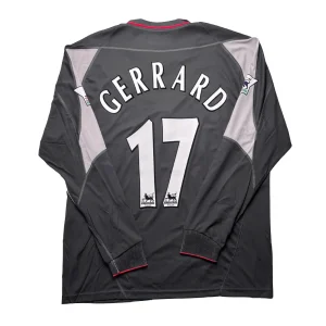 [Long Sleeve] Liverpool 2002/03 Away Shirt - Gerrard #17 (BPL Full Set) (Size L UK)
