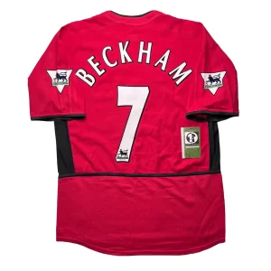 Manchester United 2002/04 Home Shirt - Beckham #7 (BPL Full Set) (Size M)